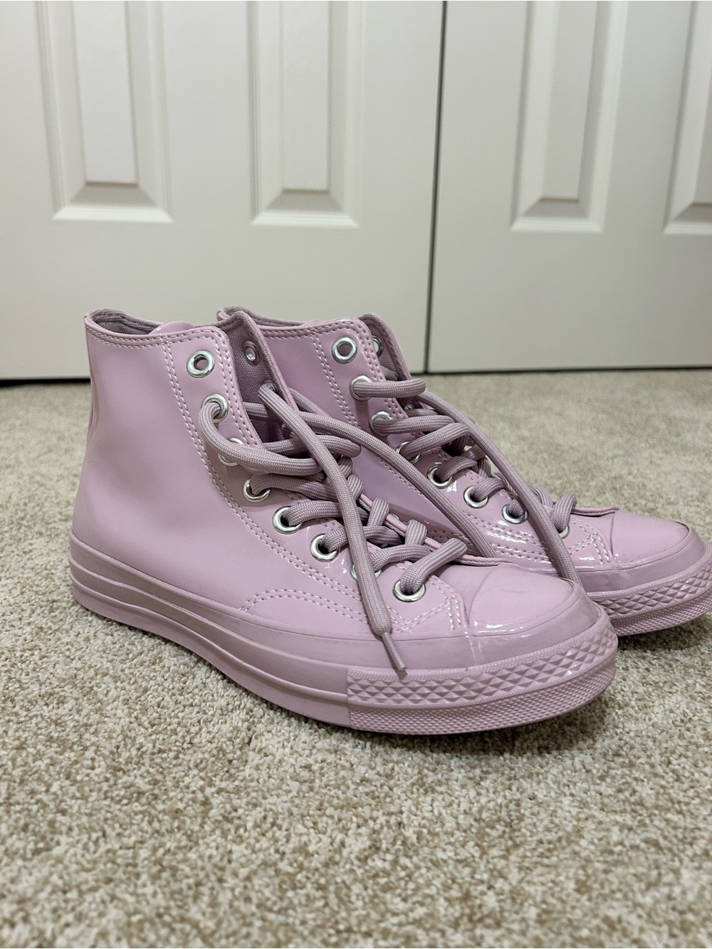 Converse himalayan salt High-Top Sneakers patent leather from UK streetwear sz9